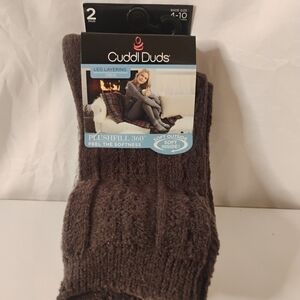 Cuddl Duds Leg Laying Crew Sock Set
